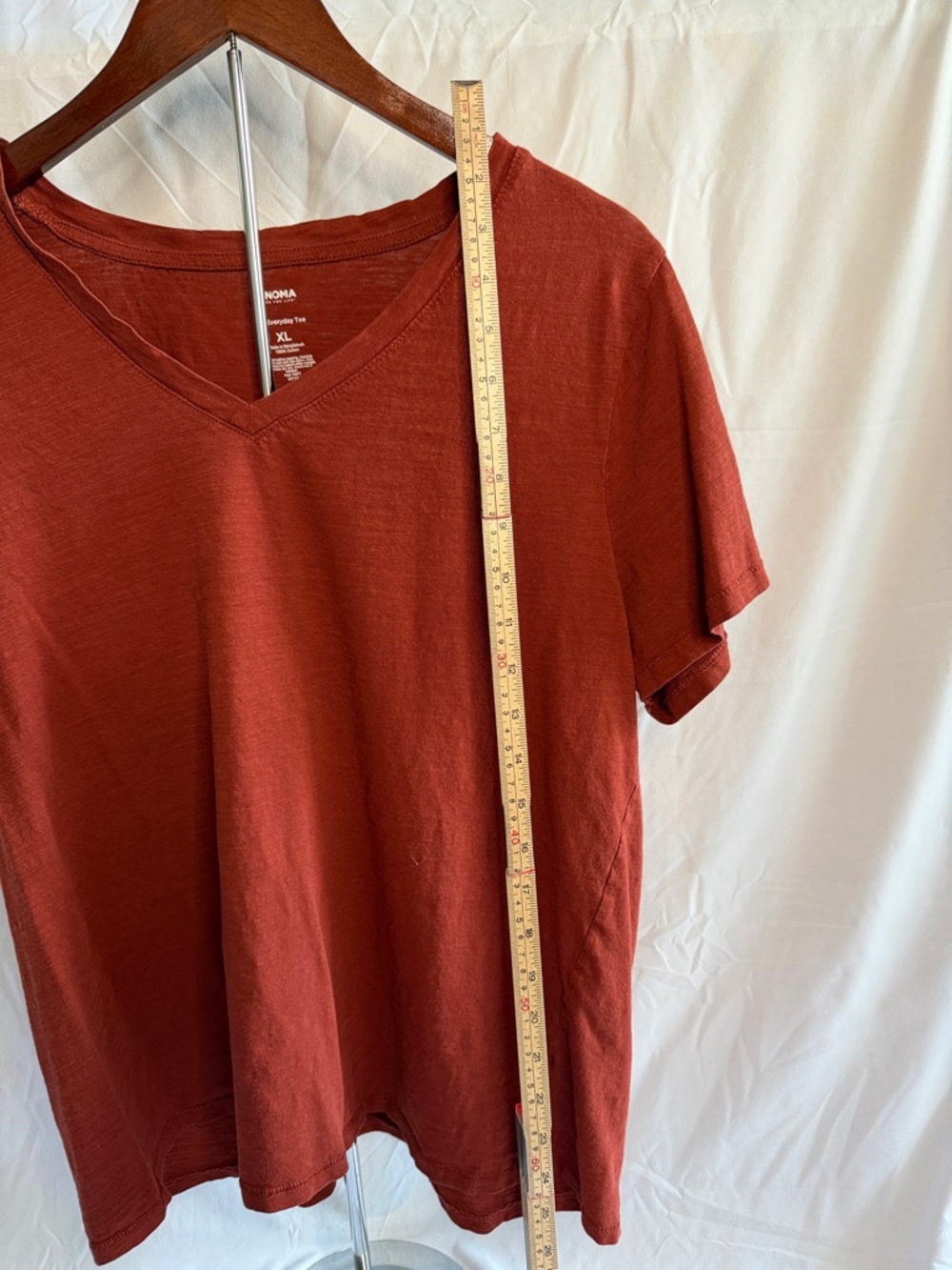 Sonoma V-Neck T-Shirt - Rust Red - Picture 3 of 5